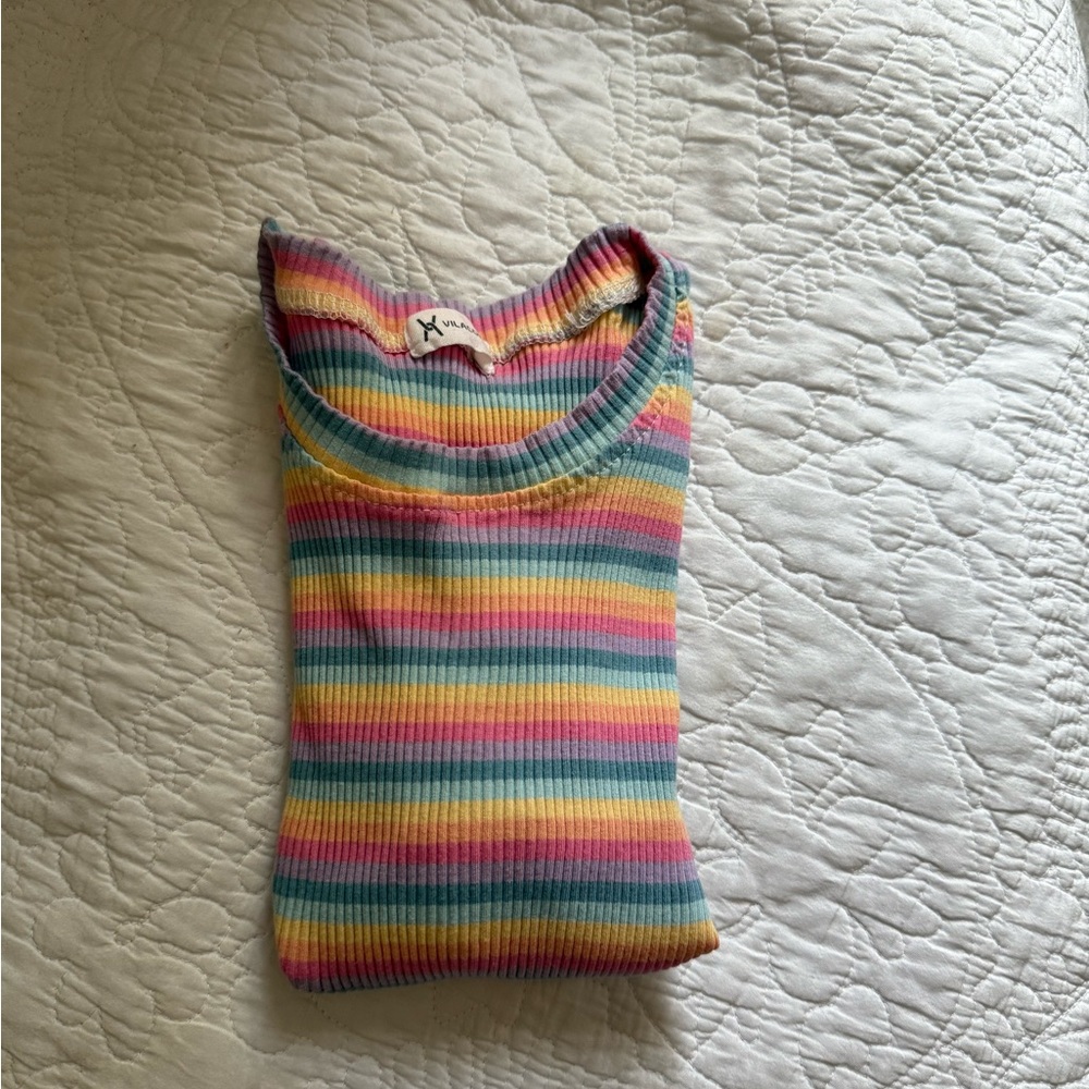 PacSun Multicolor Striped Crop Top